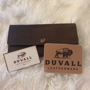 Duvall leather wallet red brown
